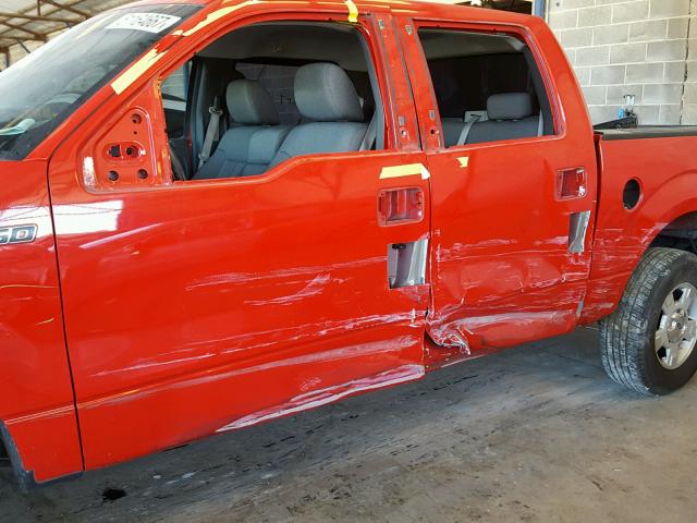 1FTRW14899FA35853 - 2009 FORD F150 SUPER RED photo 9