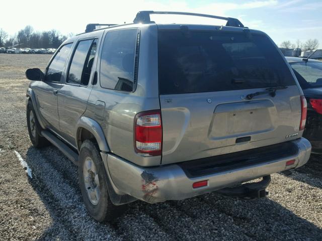 JN8DR09Y01W576318 - 2001 NISSAN PATHFINDER SILVER photo 3