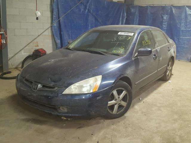 1HGCM56693A049921 - 2003 HONDA ACCORD EX BLUE photo 2