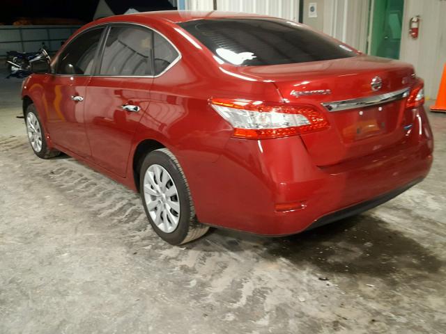 3N1AB7AP3EL631440 - 2014 NISSAN SENTRA S RED photo 3