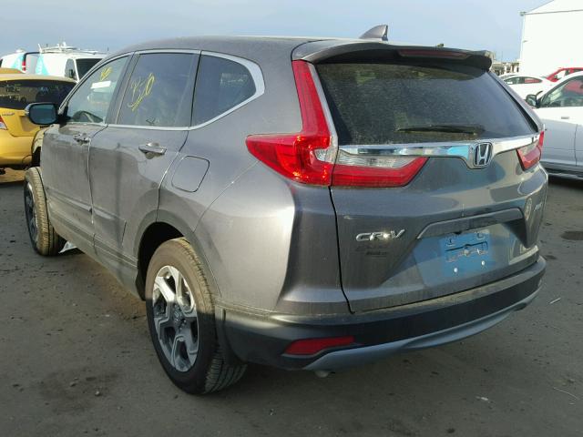 2HKRW2H55HH676380 - 2017 HONDA CR-V EX GRAY photo 3