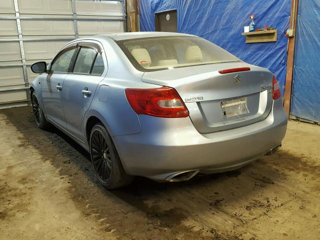 JS2RF9A35B6110213 - 2011 SUZUKI KIZASHI SE BLUE photo 3