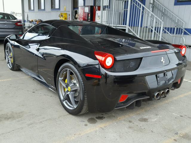 ZFF68NHAXE0197345 - 2014 FERRARI 458 SPIDER BLACK photo 3