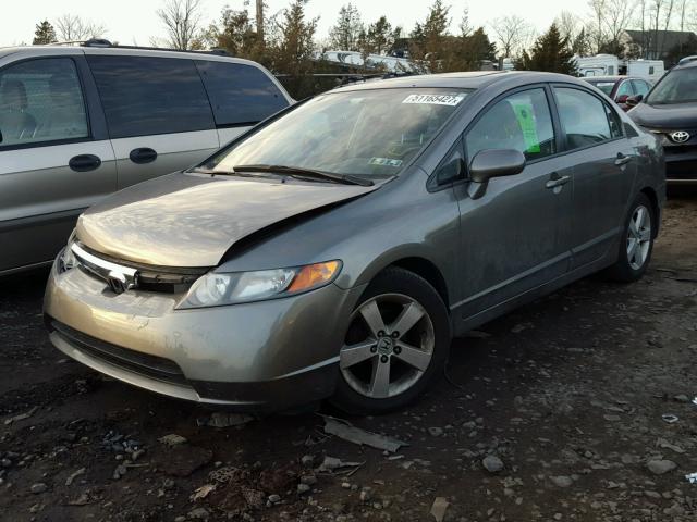 2HGFA168X8H327704 - 2008 HONDA CIVIC EX GRAY photo 2