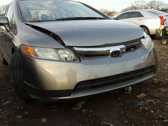 2HGFA168X8H327704 - 2008 HONDA CIVIC EX GRAY photo 9