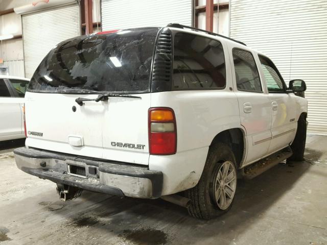 1GNEK13Z33R181084 - 2003 CHEVROLET TAHOE K150 WHITE photo 4