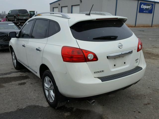 JN8AS5MT6DW515379 - 2013 NISSAN ROGUE S WHITE photo 3