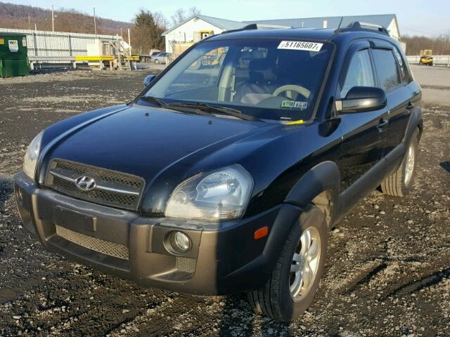 KM8JN72D96U304665 - 2006 HYUNDAI TUCSON GLS BLACK photo 2