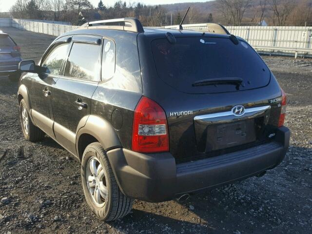 KM8JN72D96U304665 - 2006 HYUNDAI TUCSON GLS BLACK photo 3