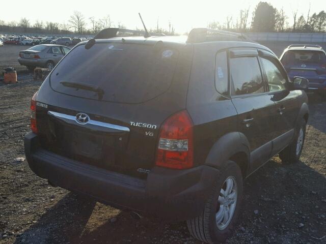 KM8JN72D96U304665 - 2006 HYUNDAI TUCSON GLS BLACK photo 4