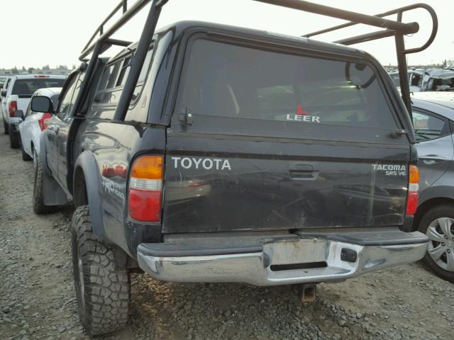 5TEWN72N64Z413625 - 2004 TOYOTA TACOMA XTR BLACK photo 3