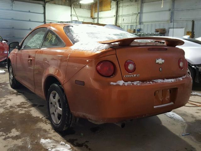 1G1AL15F977265654 - 2007 CHEVROLET COBALT LT ORANGE photo 3