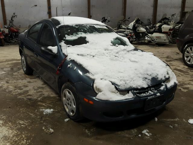 1B3ES26C32D539111 - 2002 DODGE NEON BLUE photo 1