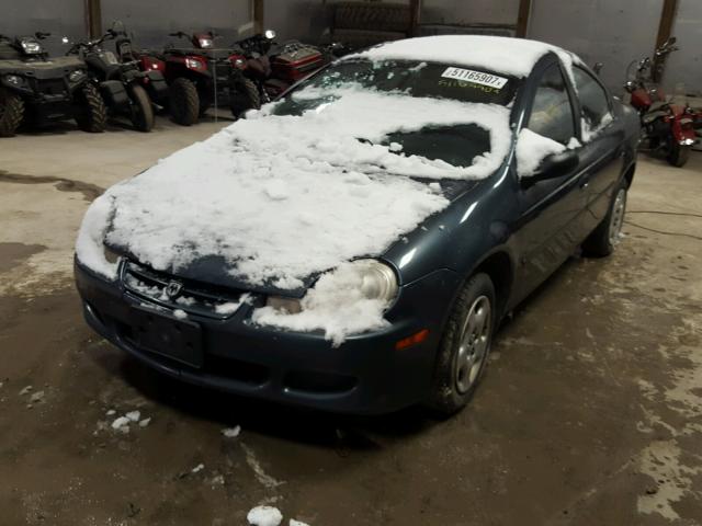 1B3ES26C32D539111 - 2002 DODGE NEON BLUE photo 2