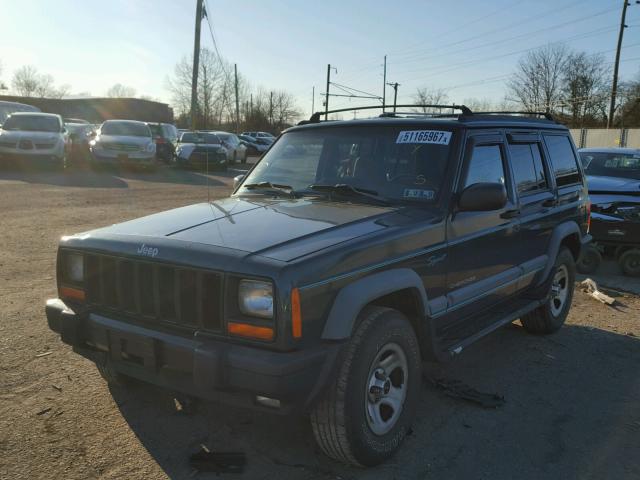 1J4FJ68SXWL250895 - 1998 JEEP CHEROKEE S GREEN photo 2