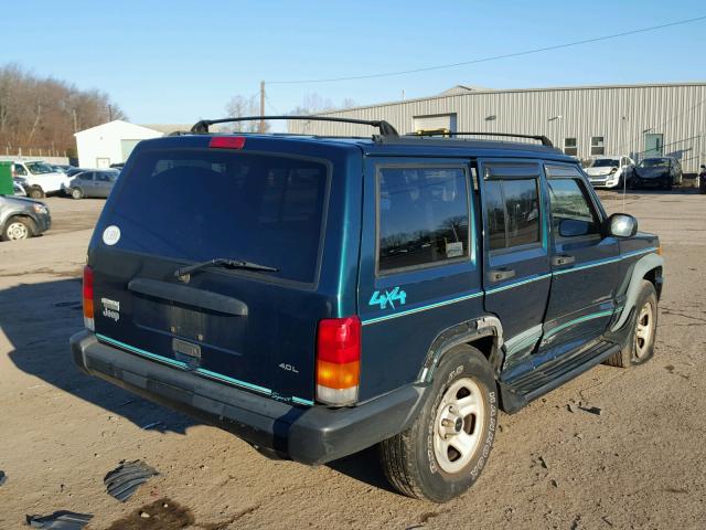 1J4FJ68SXWL250895 - 1998 JEEP CHEROKEE S GREEN photo 4