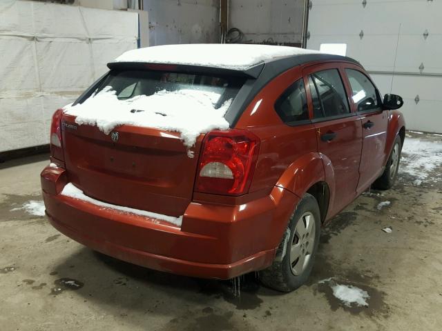 1B3HB28C68D605315 - 2008 DODGE CALIBER ORANGE photo 4