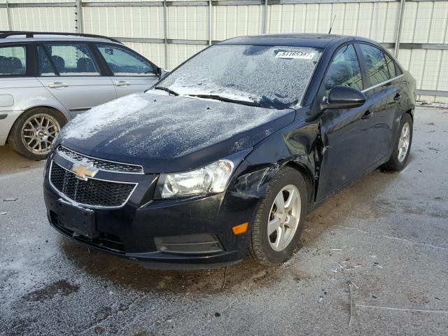 1G1PC5SB5E7203281 - 2014 CHEVROLET CRUZE LT BLACK photo 2