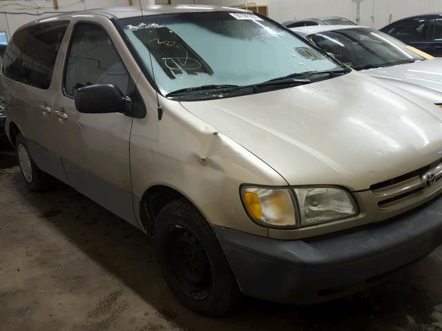 4T3ZF19C0YU282799 - 2000 TOYOTA SIENNA CE BEIGE photo 1