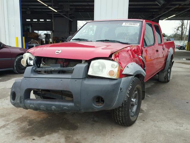1N6ED29X32C345494 - 2002 NISSAN FRONTIER C RED photo 2