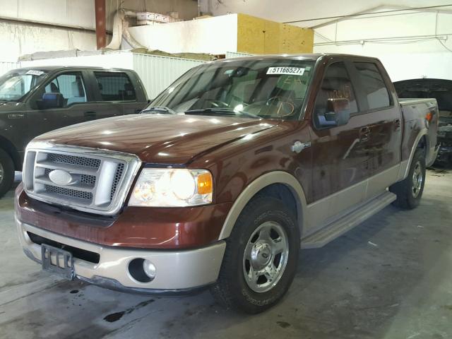 1FTPW12V27KC81342 - 2007 FORD F150 SUPER BROWN photo 2