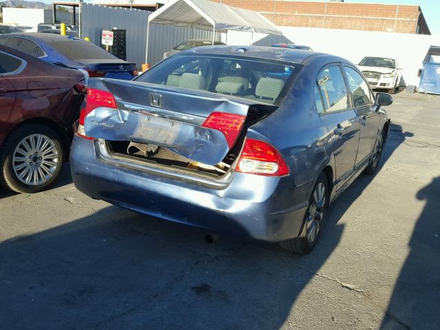 2HGFA16849H505401 - 2009 HONDA CIVIC EX BLUE photo 4