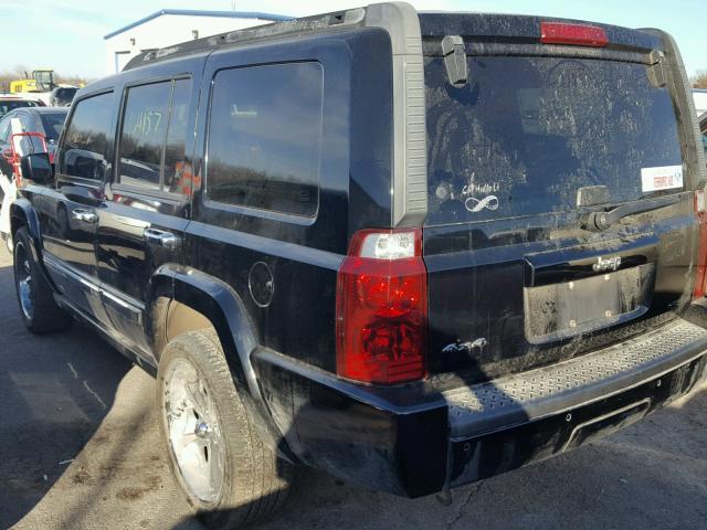 1J8HG48K86C280181 - 2006 JEEP COMMANDER BLACK photo 3