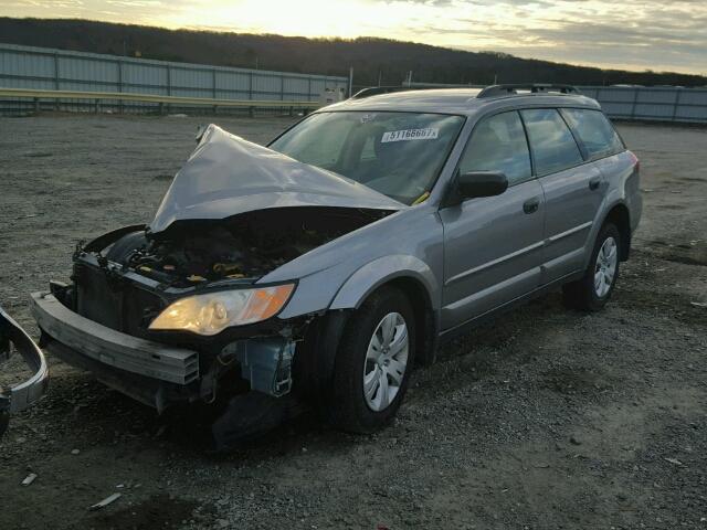 4S4BP60C987320644 - 2008 SUBARU OUTBACK SILVER photo 2