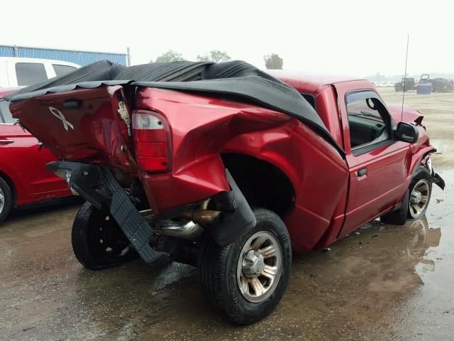 1FTYR10U85PA74783 - 2005 FORD RANGER RED photo 4