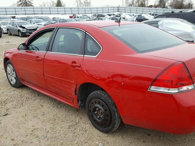 2G1WA5EK7A1199626 - 2010 CHEVROLET IMPALA LS RED photo 9