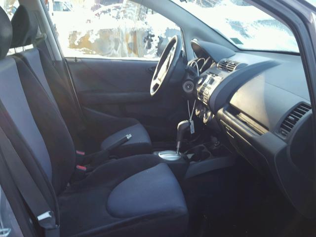 JHMGD38657S024062 - 2007 HONDA FIT S ვერცხლისფერი ფოტო 5