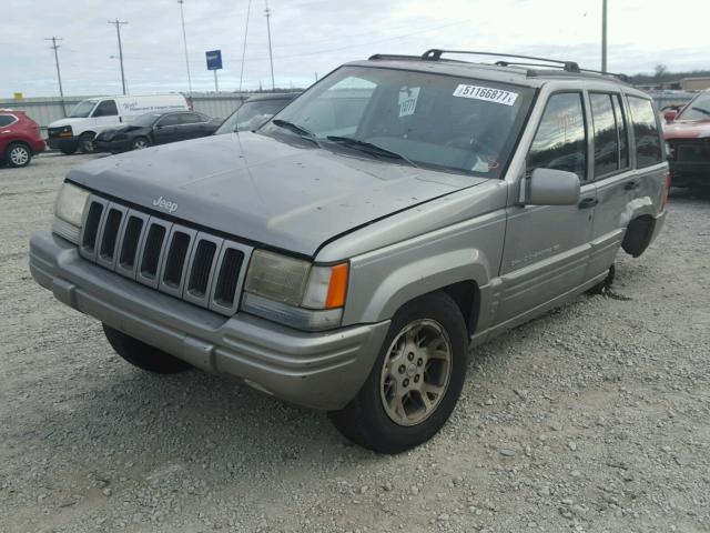 1J4GZ78Y4WC183976 - 1998 JEEP GRAND CHER GRAY photo 2