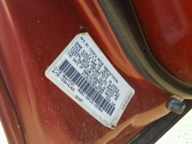 4T1SK12E5RU467580 - 1994 TOYOTA CAMRY LE ბურგუნდია ფოტო 10