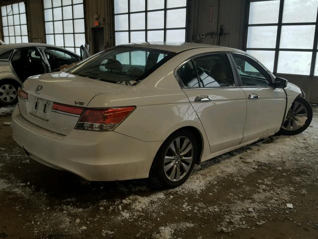 1HGCP3F83BA025433 - 2011 HONDA ACCORD EXL WHITE photo 4