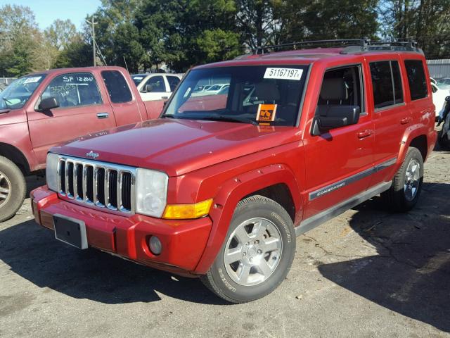 1J8HH582X6C231003 - 2006 JEEP COMMANDER RED photo 2