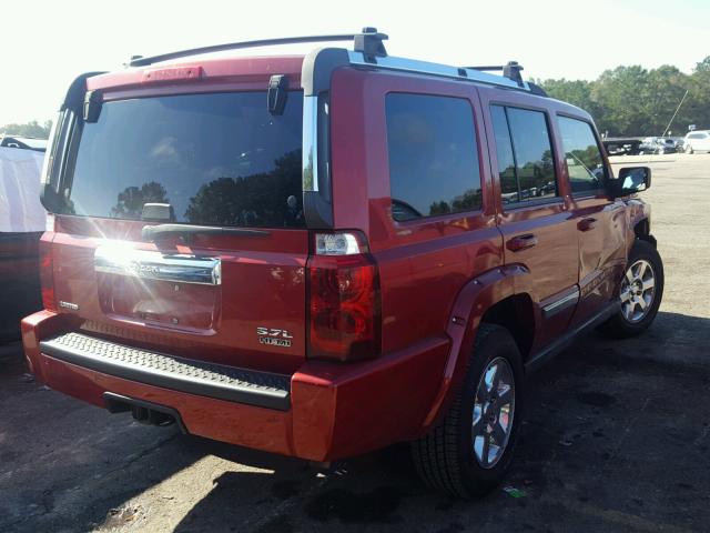 1J8HH582X6C231003 - 2006 JEEP COMMANDER RED photo 4