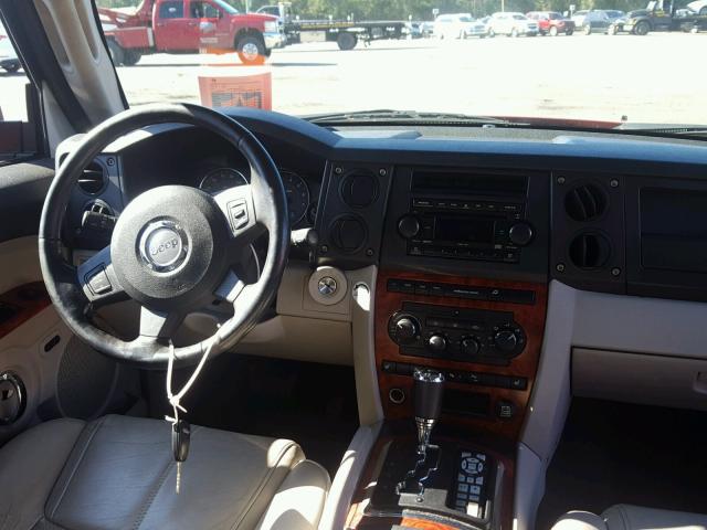 1J8HH582X6C231003 - 2006 JEEP COMMANDER RED photo 9