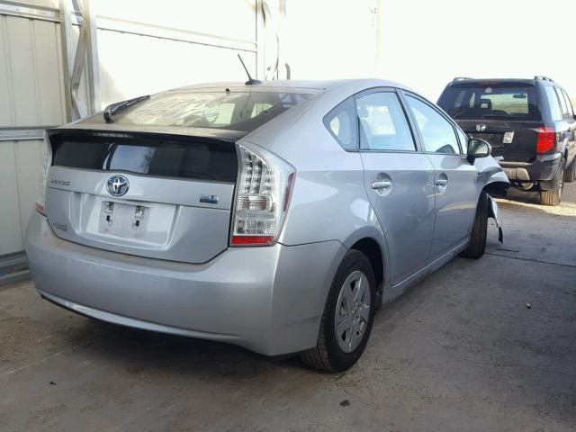 JTDKN3DU4A5210906 - 2010 TOYOTA PRIUS SILVER photo 4