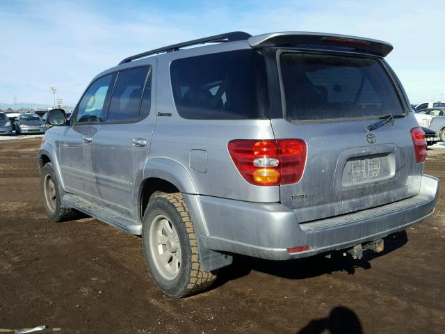 5TDBT48A32S089812 - 2002 TOYOTA SEQUOIA LI SILVER photo 3