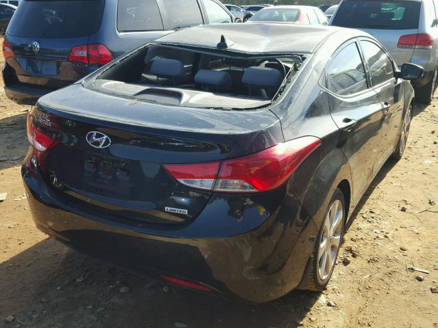 KMHDH4AEXDU845072 - 2013 HYUNDAI ELANTRA GL BLACK photo 4