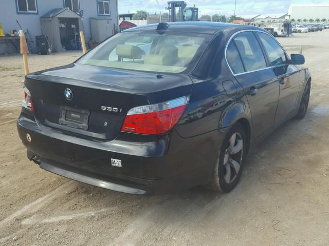 WBANE73527CM44588 - 2007 BMW 530 I BLACK photo 4