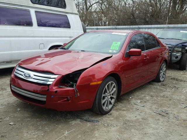 3FAHP08129R131588 - 2009 FORD FUSION SEL RED photo 2