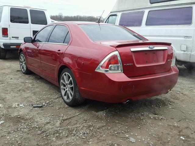3FAHP08129R131588 - 2009 FORD FUSION SEL RED photo 3