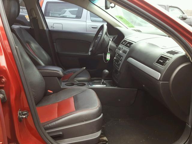 3FAHP08129R131588 - 2009 FORD FUSION SEL RED photo 5