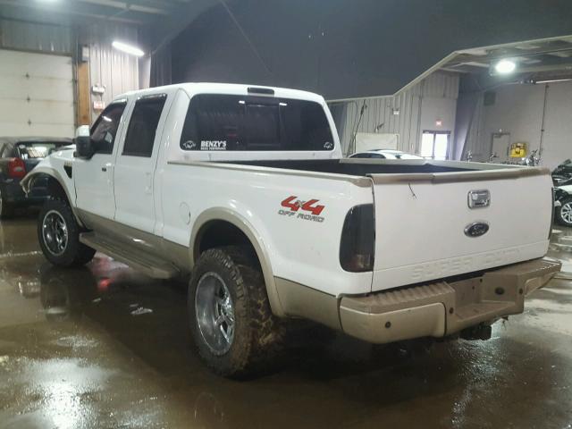 1FTSW21R08ED71299 - 2008 FORD F250 SUPER WHITE photo 3