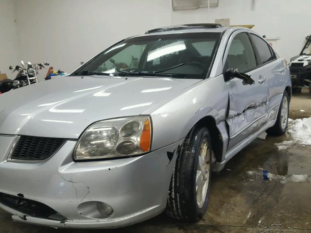 4A3AB76S64E046275 - 2004 MITSUBISHI GALANT GTS SILVER photo 9