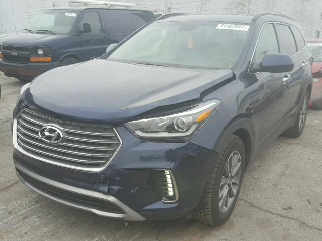 KM8SM4HF6HU170148 - 2017 HYUNDAI SANTA FE S BLUE photo 2