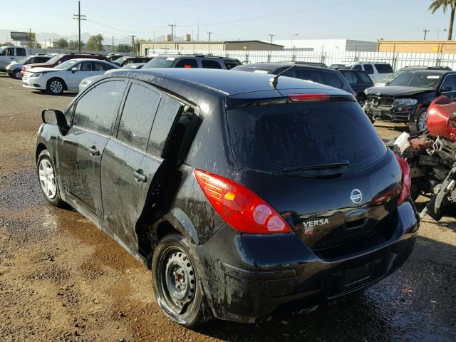 3N1BC1CP7CK203112 - 2012 NISSAN VERSA S BLACK photo 3