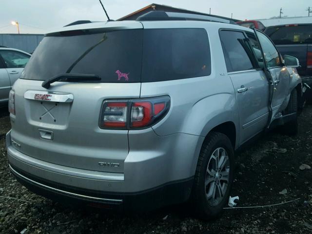 1GKKVRKD8FJ362082 - 2015 GMC ACADIA SLT SILVER photo 4