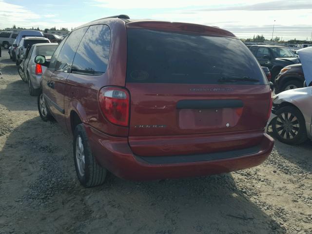 1D4GP24R47B178462 - 2007 DODGE GRAND CARA RED photo 3